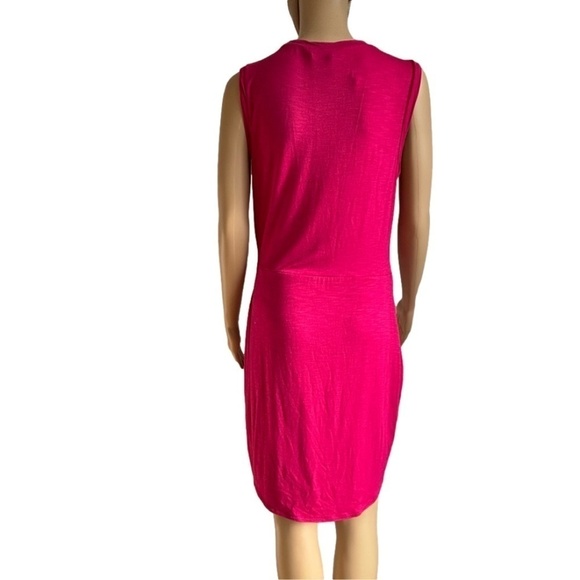NWOT Cupcakes and Cashmere Vince fuchsia dress front knot lined skirt size M - Picture 3 of 12